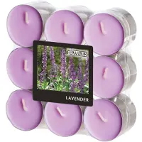 Flavour Geur theelichtjes/waxinelichtjes - 18x - Lavender aroma - 4,5 branduren