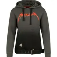 Metallica Trui met capuchon - EMP Signature Collection - S tot XXL - voor Vrouwen - grijs-zwart - Maat XL