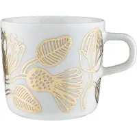 Marimekko Tiara koffiekop 20 cl Wit-goud