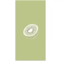 PosterMonkey Poster 80x160 cm - Kiwi - Lijntekening - Minimalistisch - Groen - Posters - Kamer decoratie - Wanddecoratie woonkamer - Muurdecoratie slaapkamer