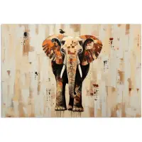 PosterMonkey Poster 60x40 cm - Olifant - Slurf - Mozaïek - Abstract - Posters - Kamer decoratie - Wanddecoratie woonkamer - Muurdecoratie slaapkamer