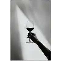 PosterMonkey Poster 20x30 cm - Lichtinval - Wijn - Rood - Glas - Posters - Wanddecoratie keuken - Muurdecoratie woonkamer - Decoratieve accessoires - Kamer muur decoratie