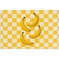 PosterMonkey Poster 30x20 cm - Bananen - Geel - Geblokt - Posters - Kamer decoratie - Wanddecoratie woonkamer - Muurdecoratie slaapkamer