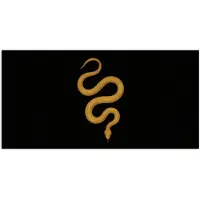 PosterMonkey Poster 40x20 cm - Slang - Minimalistisch - Goud - Posters - Kamer decoratie - Wanddecoratie woonkamer - Muurdecoratie slaapkamer