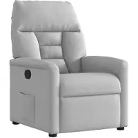 vidaXL Fauteuil verstelbaar stof wolk grijs