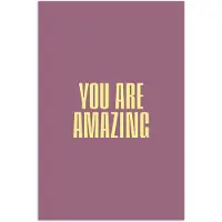 PosterMonkey Poster 40x60 cm - Tekst - Paars - Amazing - Posters - Kamer decoratie - Wanddecoratie woonkamer - Muurdecoratie slaapkamer