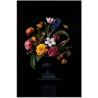 PosterMonkey Poster 40x60 cm - Lente - Bloemen - Klassiek - Vaas - Posters - Kamer decoratie - Wanddecoratie woonkamer - Muurdecoratie slaapkamer