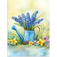 PosterMonkey Poster 120x160 cm - Gieter - Lavendel - Bloesems - Posters - Kamer decoratie - Wanddecoratie woonkamer - Muurdecoratie slaapkamer XXL
