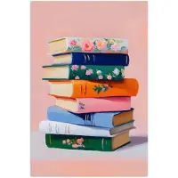 PosterMonkey Poster 20x30 cm - Boeken - Stapel - Kleurrijk - Posters - Kamer decoratie - Wanddecoratie woonkamer - Muurdecoratie slaapkamer