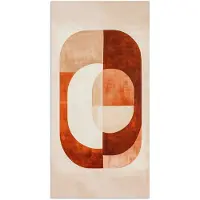 PosterMonkey Poster 20x40 cm - Illustratie - Abstract - Vormen - Rood - Posters - Kamer decoratie - Wanddecoratie woonkamer - Muurdecoratie slaapkamer