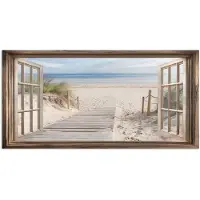 PosterMonkey Poster 80x40 cm - Doorkijk - Strand - Duinen - Pad - Landschap - Posters - Kamer decoratie - Wanddecoratie woonkamer - Muurdecoratie slaapkamer