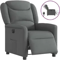 vidaXL Fauteuil elektrisch verstelbaar stof donkergrijs