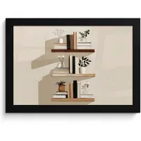 PosterMonkey Poster in lijst - Fotolijst 30x20 cm - Posters - Plankjes - Boeken - Vaasjes - Planten - Posterlijst zwart - Decoratie - Wanddecoratie woonkamer - Muurdecoratie slaapkamer