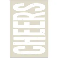 PosterMonkey Poster 80x120 cm - Cheers - Feest - Japandi - Vintage - Posters - Wanddecoratie keuken - Muurdecoratie woonkamer - Decoratieve accessoires - Kamer muur decoratie