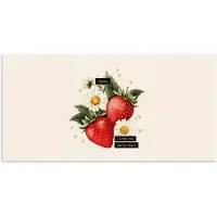 PosterMonkey Poster 160x80 cm - Aardbeien - Madeliefjes - Quote - Sterretjes - Posters - Kamer decoratie - Wanddecoratie woonkamer - Muurdecoratie slaapkamer