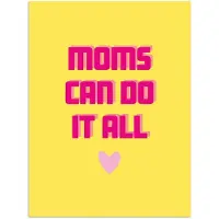 PosterMonkey Poster 60x80 cm - Quote - Moeder - Hartje - Roze - Posters - Kamer decoratie - Wanddecoratie woonkamer - Muurdecoratie slaapkamer