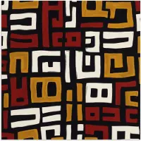 PosterMonkey Poster 100x100 cm - Abstract - Patroon - Rood - Posters - Kamer decoratie - Wanddecoratie woonkamer - Muurdecoratie slaapkamer XXL