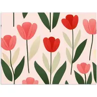 PosterMonkey Poster 40x30 cm - Tulpen - Modern - Roze - Posters - Kamer decoratie - Wanddecoratie woonkamer - Muurdecoratie slaapkamer