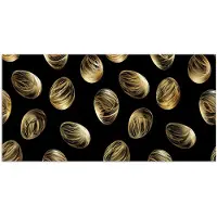 PosterMonkey Poster 80x40 cm - Eieren - Goud - Patroon - Posters - Kamer decoratie - Wanddecoratie woonkamer - Muurdecoratie slaapkamer