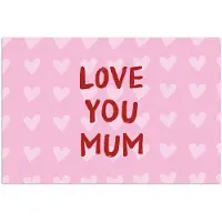 PosterMonkey Poster 30x20 cm - Love - Quote - Moeder - Rood - Posters - Kamer decoratie - Wanddecoratie woonkamer - Muurdecoratie slaapkamer