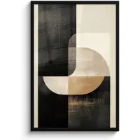 PosterMonkey Poster in lijst - Fotolijst 60x90 cm - Posters - Modern - Vierkant - Vormen - Posterlijst zwart - Decoratie - Wanddecoratie woonkamer - Muurdecoratie slaapkamer