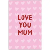 PosterMonkey Poster 80x120 cm - Love - Quote - Moeder - Rood - Posters - Kamer decoratie - Wanddecoratie woonkamer - Muurdecoratie slaapkamer