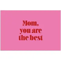 PosterMonkey Poster 120x80 cm - Moeder - Boodschap -Roze - Posters - Kamer decoratie - Wanddecoratie woonkamer - Muurdecoratie slaapkamer