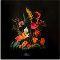 PosterMonkey Poster 30x30 cm - Schaal - Boeket - Bloemen - Posters - Kamer decoratie - Wanddecoratie woonkamer - Muurdecoratie slaapkamer