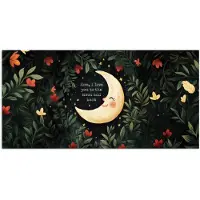 PosterMonkey Poster 150x75 cm - Maan - Quote - Bloemen - Sterren - Posters - Kamer decoratie - Wanddecoratie woonkamer - Muurdecoratie slaapkamer