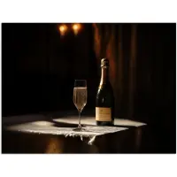 PosterMonkey Poster 80x60 cm - Prosecco - Bubbels - Sfeervol - Drank - Posters - Wanddecoratie keuken - Muurdecoratie woonkamer - Decoratieve accessoires - Kamer muur decoratie