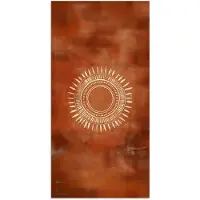 PosterMonkey Poster 40x80 cm - Abstract - Lijnen - Zonnestralen - Roodbruin - Posters - Kamer decoratie - Wanddecoratie woonkamer - Muurdecoratie slaapkamer