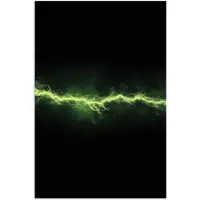 PosterMonkey Poster 60x90 cm - Gaming - Elektriciteit - Lijn - Vonken - Groen - Posters - Kamer decoratie - Wanddecoratie woonkamer - Muurdecoratie slaapkamer
