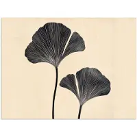 PosterMonkey Poster 120x90 cm - Bladeren - Minimalistisch - Zwart - Posters - Kamer decoratie - Wanddecoratie woonkamer - Muurdecoratie slaapkamer