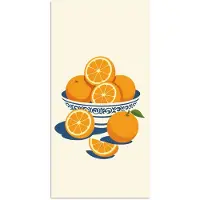 PosterMonkey Poster 60x120 cm - Schaal - Minimalistisch - Oranje - Sinaasappels - Posters - Kamer decoratie - Wanddecoratie woonkamer - Muurdecoratie slaapkamer