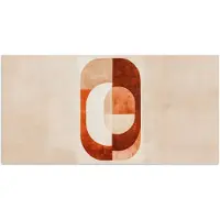 PosterMonkey Poster 40x20 cm - Illustratie - Abstract - Vormen - Rood - Posters - Kamer decoratie - Wanddecoratie woonkamer - Muurdecoratie slaapkamer