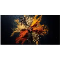PosterMonkey Poster 40x20 cm - Specerijen - Explosie - Oranje - Posters - Kamer decoratie - Wanddecoratie woonkamer - Muurdecoratie slaapkamer