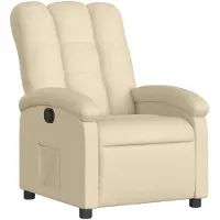vidaXL Relaxfauteuil Crème Stof
