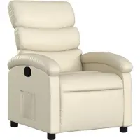 vidaXL Relaxfauteuil Crème Kunstleer