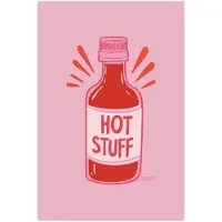 PosterMonkey Poster 40x60 cm - Pittig - Rood - Saus - Grafisch - Posters - Wanddecoratie keuken - Muurdecoratie woonkamer - Decoratieve accessoires - Kamer muur decoratie