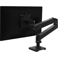 Ergotron Monitorarm LX Pro, voor 1 beeldscherm tot 34″, kantelen/zwenken, in hoogte verstelbaar, tafelbevestiging, VESA, metaal, zwart