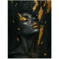 PosterMonkey Poster 30x40 cm - Gezicht - Vrouw - Verfspatten - Abstract - Posters - Kamer decoratie - Wanddecoratie woonkamer - Muurdecoratie slaapkamer