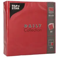 Papstar lunchservetten, 320 x 320 mm, 3-laags, bordeaux