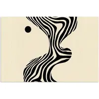 PosterMonkey Poster 120x80 cm - Beige - Lijnen - Golvend - Abstract - Posters - Kamer decoratie - Wanddecoratie woonkamer - Muurdecoratie slaapkamer