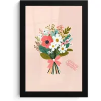 PosterMonkey Poster in lijst - Fotolijst 20x30 cm - Posters - Boeket - Strikje - Kaartje - Quote - Posterlijst zwart - Decoratie - Wanddecoratie woonkamer - Muurdecoratie slaapkamer