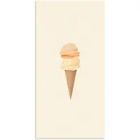 PosterMonkey Poster 75x150 cm - Minimalistisch - Schepijs - Hoorntje - Beige - Posters - Kamer decoratie - Wanddecoratie woonkamer - Muurdecoratie slaapkamer