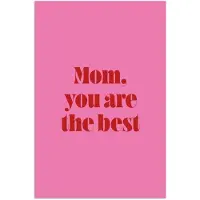 PosterMonkey Poster 40x60 cm - Moeder - Boodschap -Roze - Posters - Kamer decoratie - Wanddecoratie woonkamer - Muurdecoratie slaapkamer