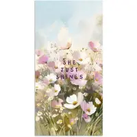PosterMonkey Poster 75x150 cm - Quote - Bloemen - Schilderachtig - Posters - Kamer decoratie - Wanddecoratie woonkamer - Muurdecoratie slaapkamer