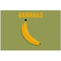 PosterMonkey Poster 30x20 cm - Banaan - Minimalistisch - Geel - Posters - Kamer decoratie - Wanddecoratie woonkamer - Muurdecoratie slaapkamer