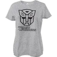 Transformers Autobots Monotone Girly Tee Damen T-Shirt Heathergrey-S