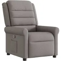 vidaXL Fauteuil verstelbaar stof taupe
